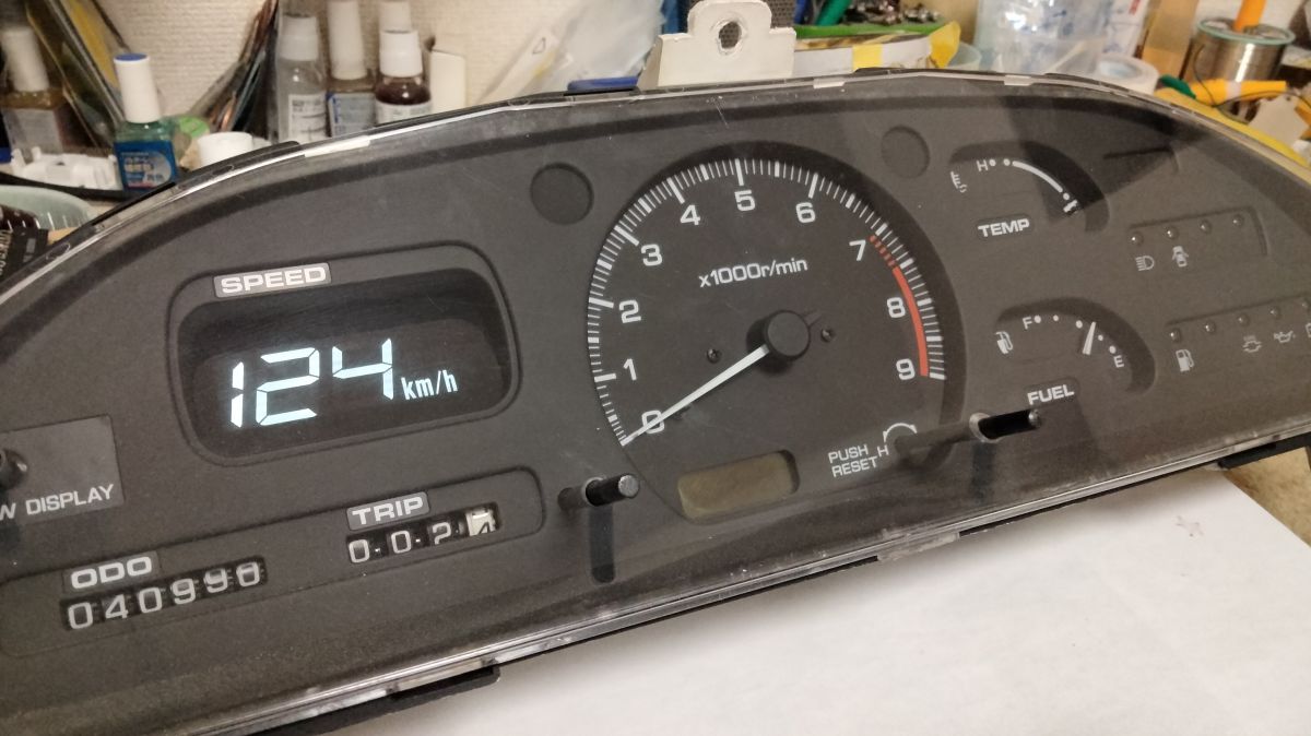 S13シルビア　ハイブリッドメーターの修理